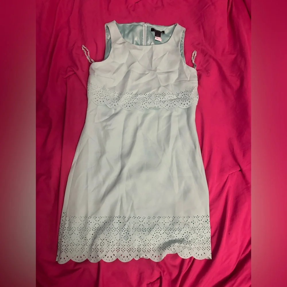 White House Black Market Aqua Dress - Picture 1 of 3
